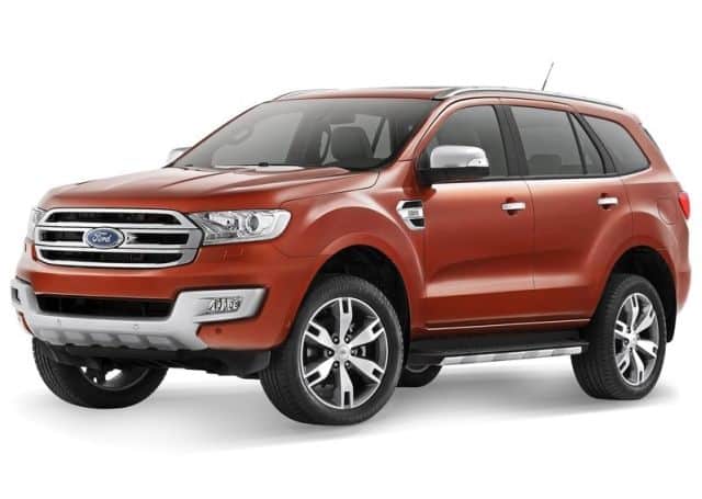 2016 Ford Everest önden üç çeyrek görünüm
