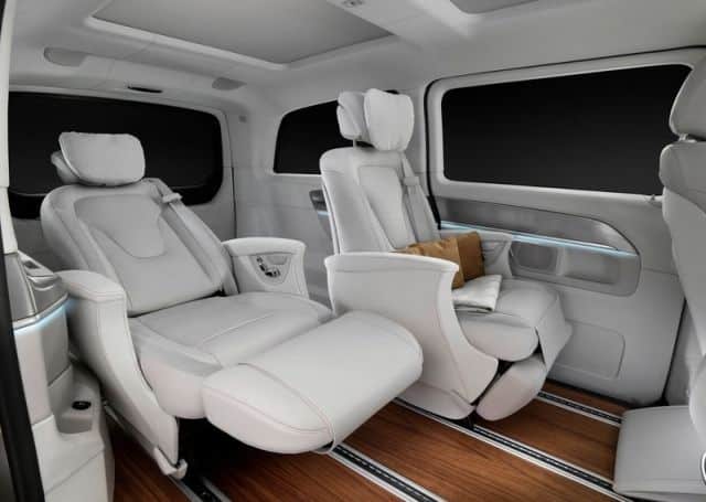Mercedes-Benz Concept V-ision e arka Executive koltukları