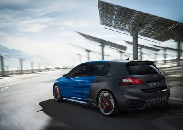 308 R Hybrid mavi ve siyah iki renkli arka gövde