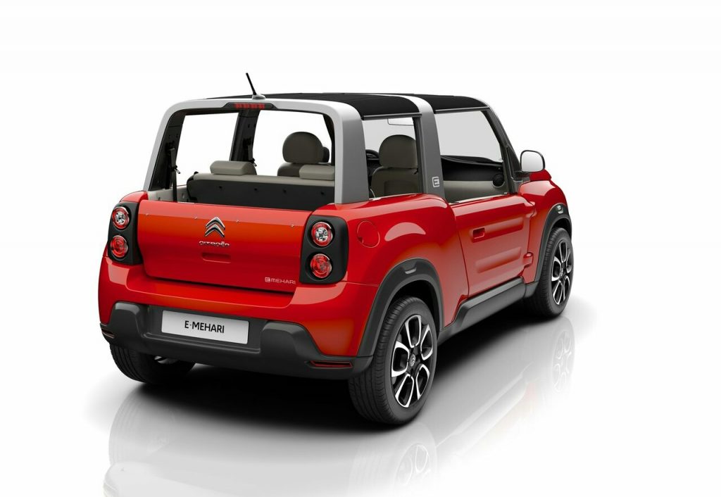 Citroen E-MEHARI arka üç çeyrek görünüm
