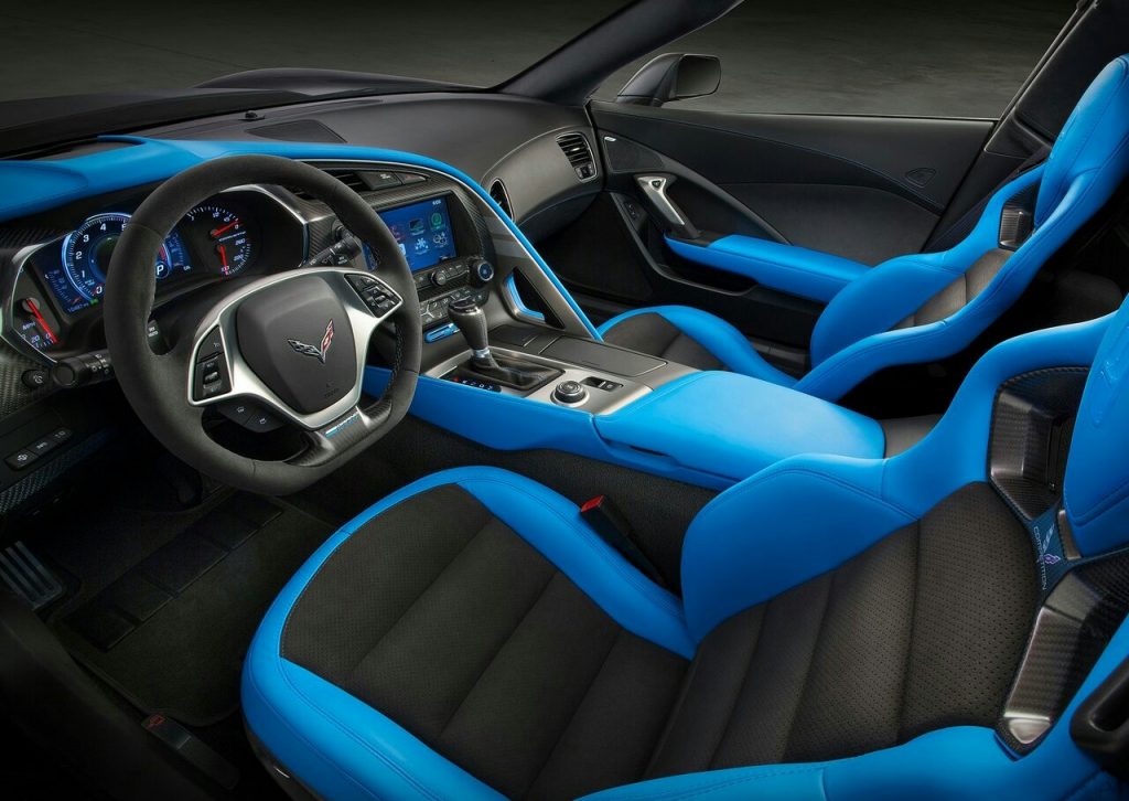 Chevrolet Corvette Grand Sport Collector Edition Tension Blue iç mekan