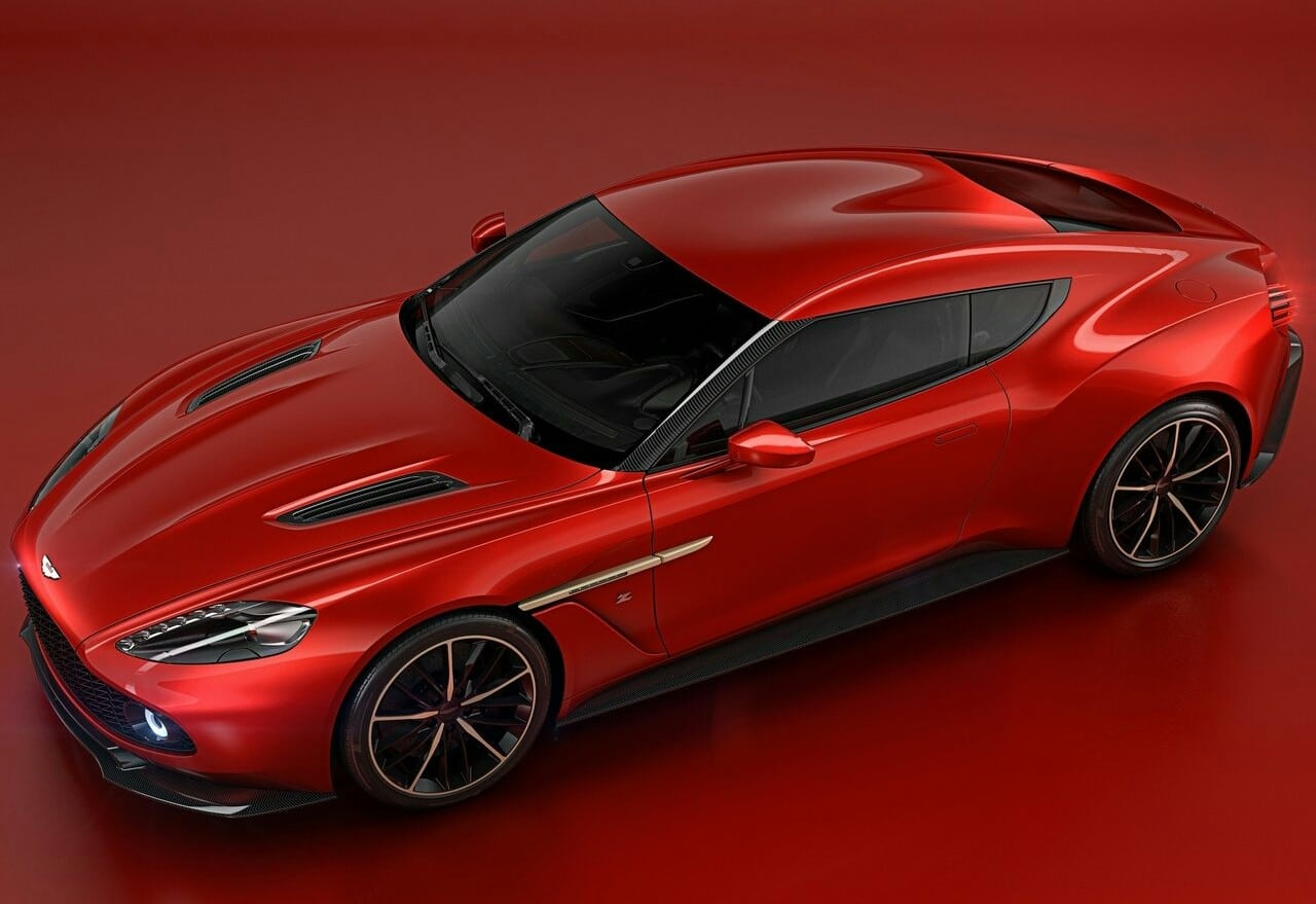 Vanquish Zagato Concept üstten üç çeyrek görünüm