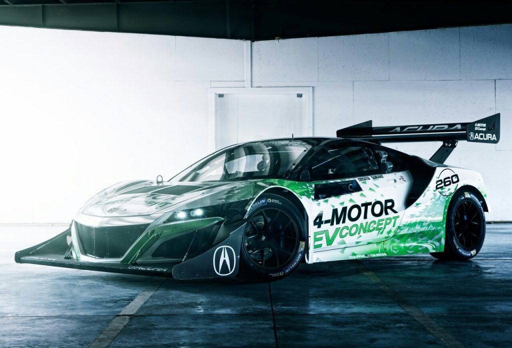 Acura dört motorlu elektrikli NSX konsepti ön görünüm