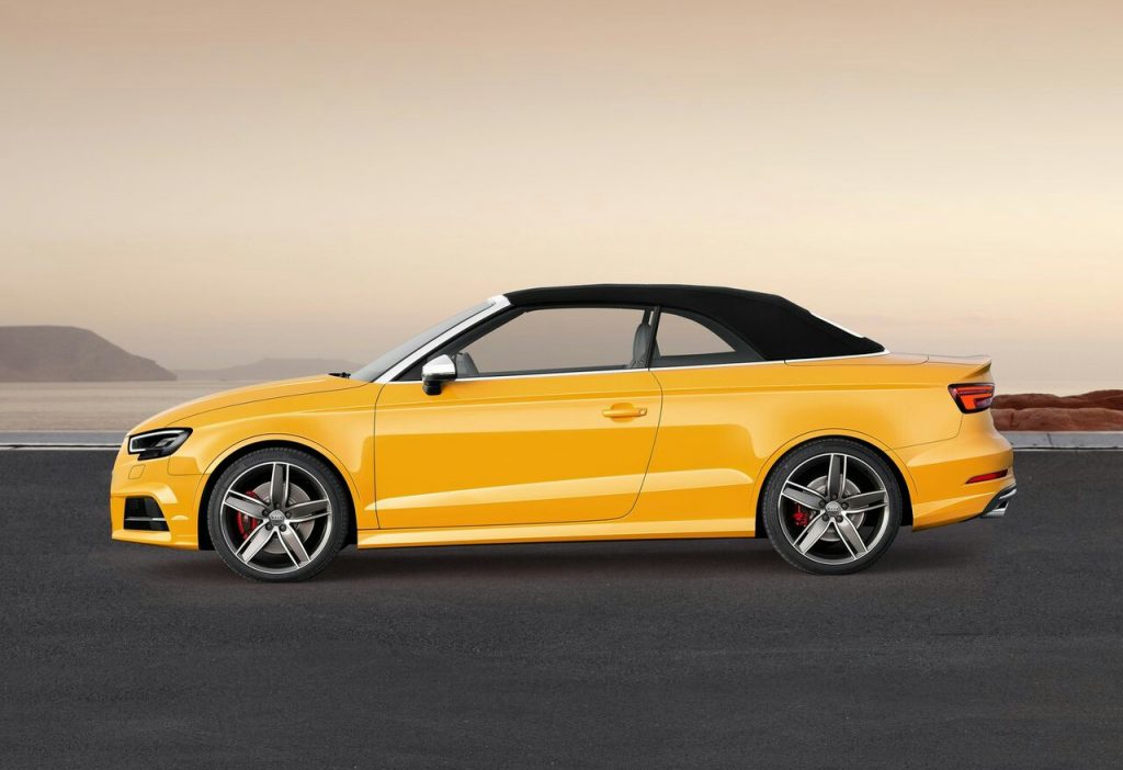Audi S3 Cabrio kumaş tavan kapalı yan görünüm