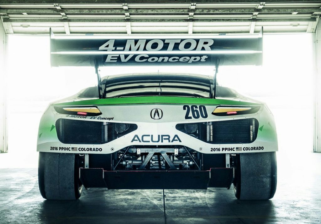 Acura elektrikli dört motorlu Pikes Peak yarış konsepti