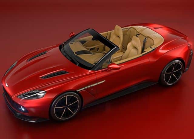 Aston Martin Vanquish Zagato Volante üstten ön görünüm