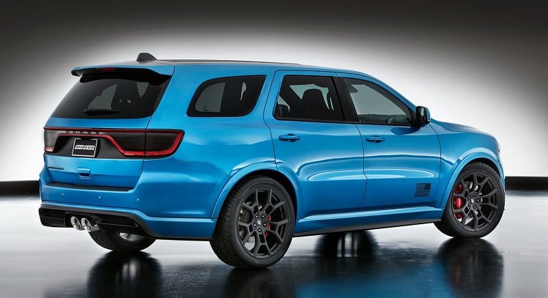 Dodge Durango Shaker B5 Blue arka üç çeyrek görünümü