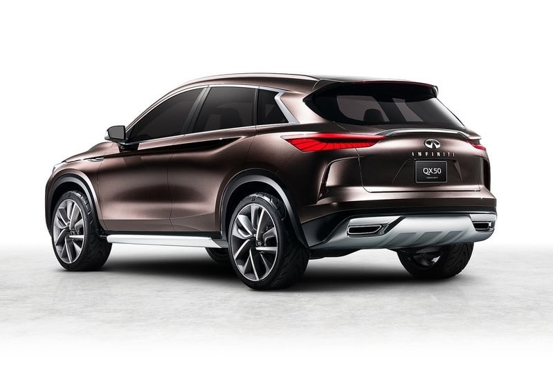 Infiniti QX50 konsepti yan ve ön tasarım ayrıntıları