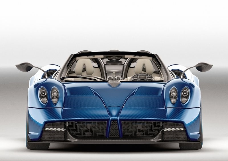 Huayra Roadster açık kokpit ve yan gövde görünümü
