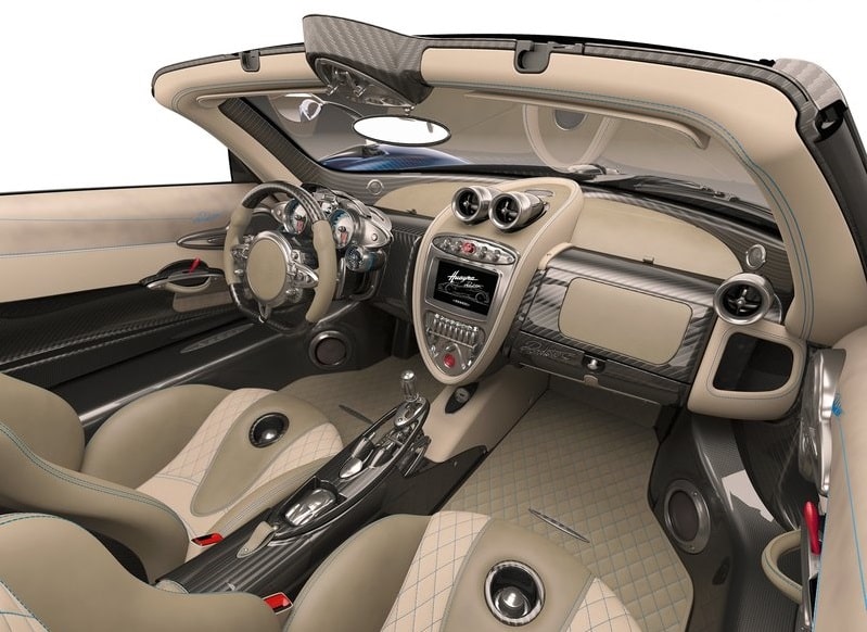 Huayra Roadster kokpit ve gösterge düzeni