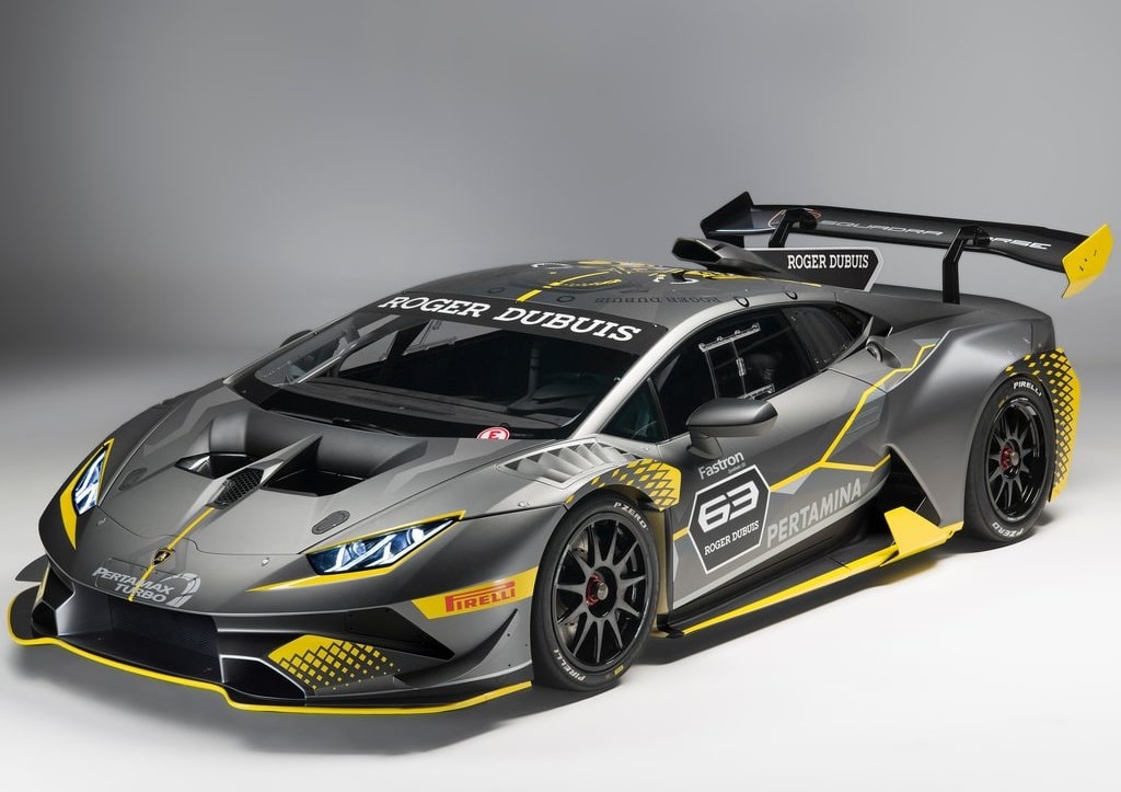 Huracan Super Trofeo EVO Roger Dubuis lansman kaplaması önden üç çeyrek