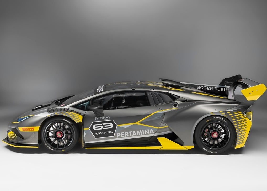 Huracan Super Trofeo EVO yandan görünüm ve arka gövde kanatçığı