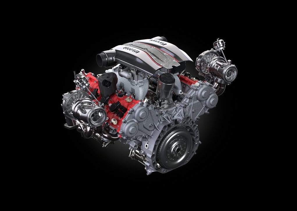 Ferrari 488 Pista V8 motor