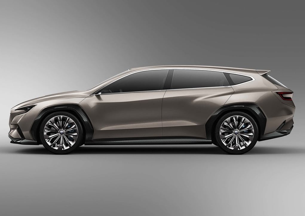 Subaru Viziv Tourer Concept yan profil ve büyük jantlar