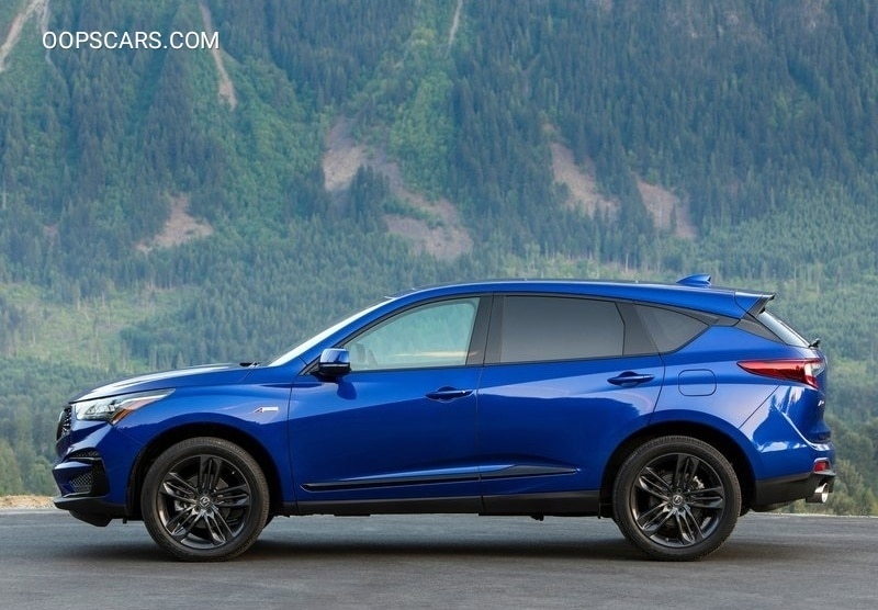 Acura RDX A-Spec yan profil ve uzun dingil mesafeli gövde