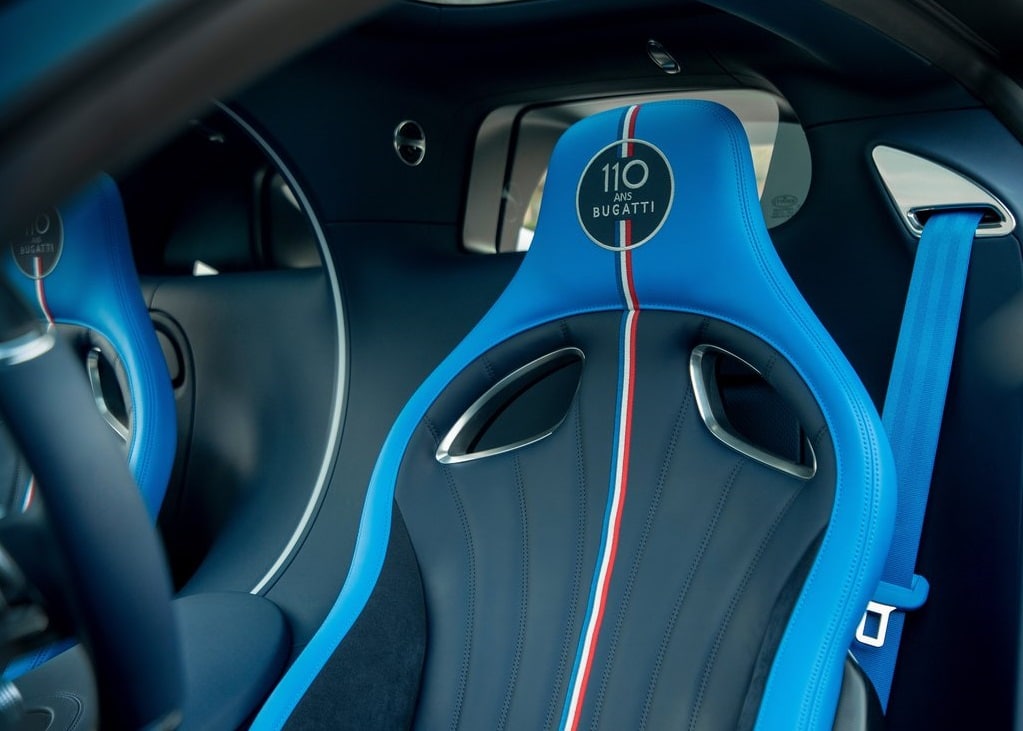 Chiron Sport 110 Ans Bugatti iç mekan