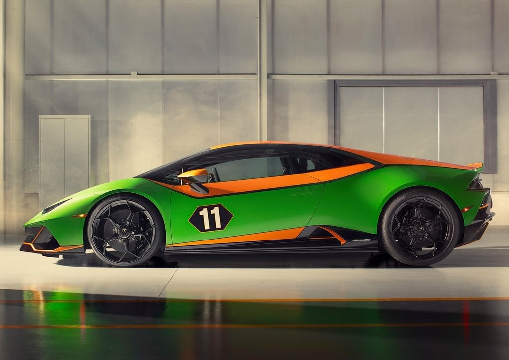 Huracan EVO GT Celebration Verde Egeria ve Arancio Aten renk düzeni