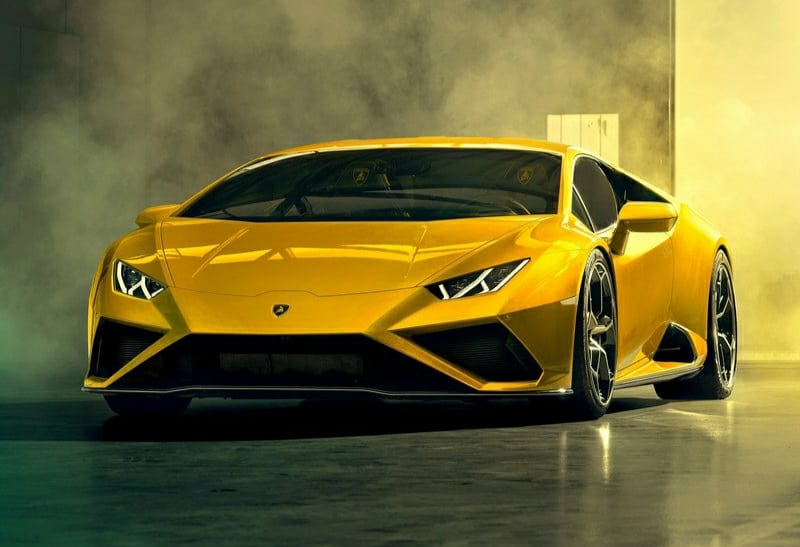 Huracan EVO RWD sarı gövde görünümü