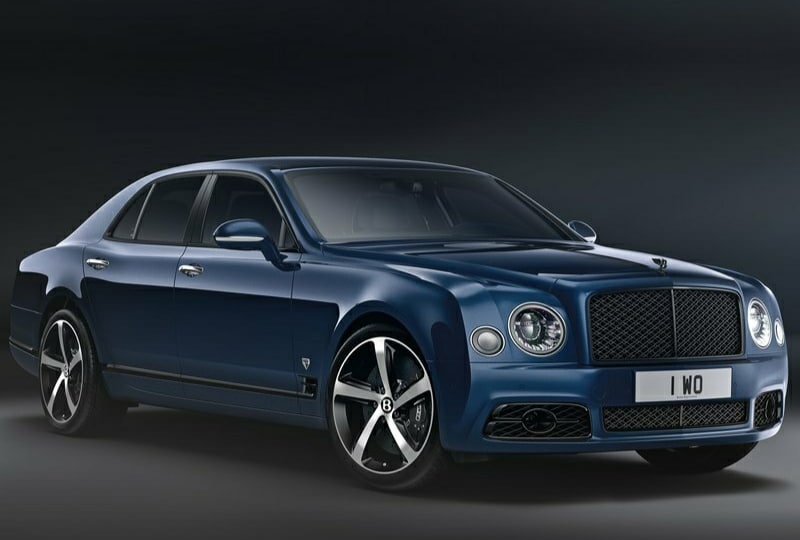 Mulsanne 6.75 Edition teknik özellikleri için önden üç çeyrek görünüm