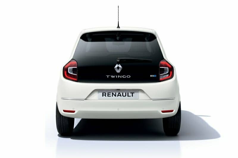 Twingo Z.E. arka cephe ve Twingo yazısı