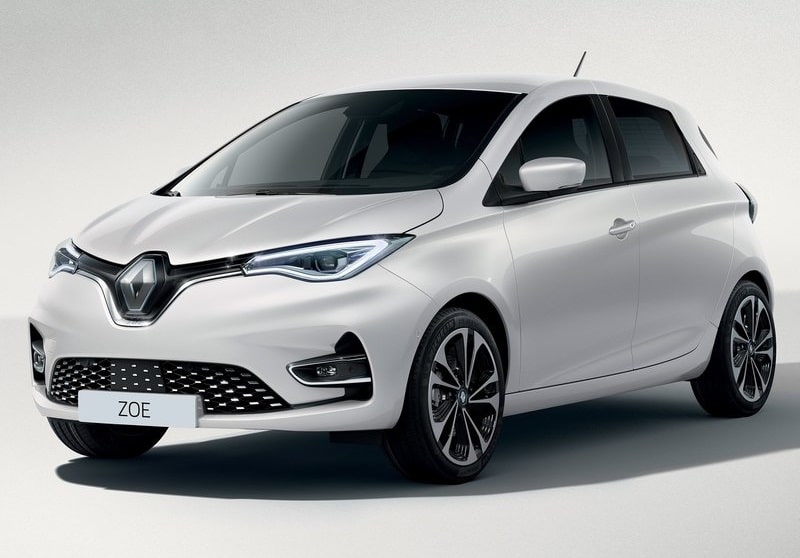 Beyaz Renault Zoe stüdyo görünümü