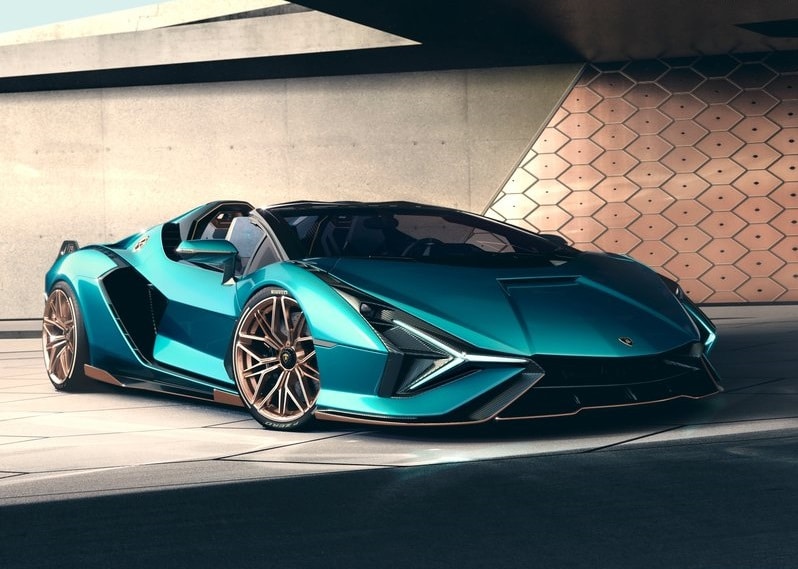 Lamborghini Sian Roadster açık tavan tasarımı