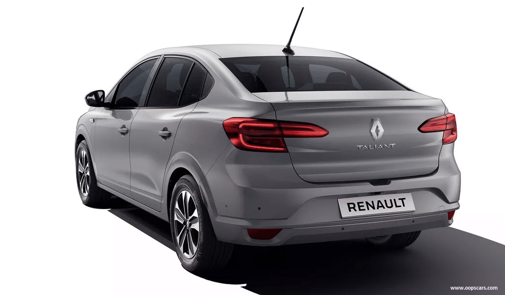 Gri Renault Taliant arka üç çeyrek görünümü ve bagaj kapağı
