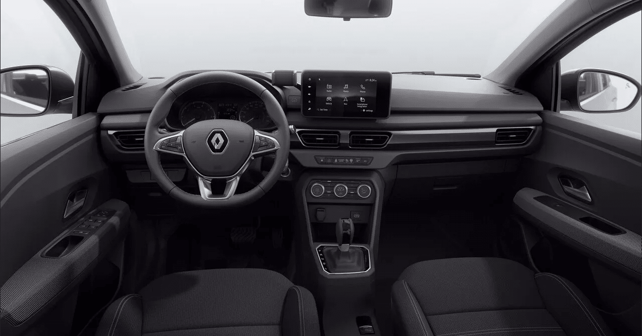 Renault Taliant ön kabini direksiyon orta ekran ve otomatik vites konsolu