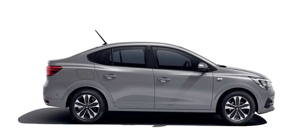 Gri Renault Taliant sedanın yan profil görünümü