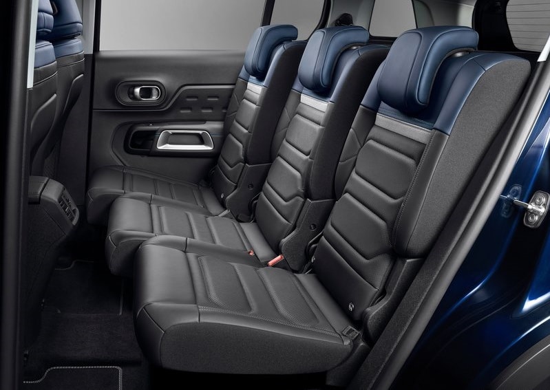 Citroen C5 Aircross üç bağımsız arka koltuk görünümü