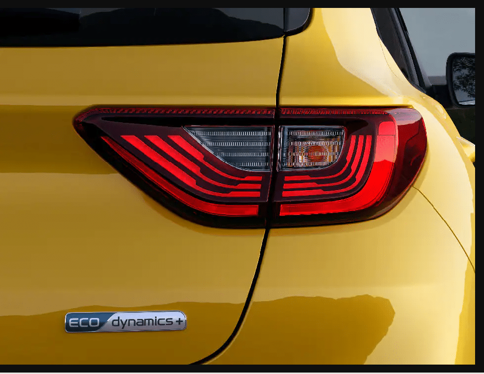 Sarı Kia Stonic arka lamba grubu ve EcoDynamics Plus rozeti