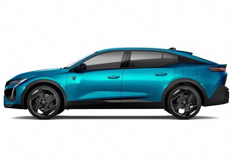 Peugeot 408 stüdyo yan profil görünümü